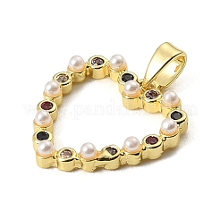 Valentine's Day Brass Micro Pave Colorful Cubic Zirconia Pendants&nbsp;KK-E804-05G