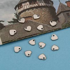 Tarnish Resistant Original Color Heart Charms 304 Stainless Steel Pendants&nbsp;X-STAS-Q073
