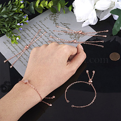 10Pcs Rack Plating Brass Cable Chain Link Bracelet Making&nbsp;KK-TA0001-42C