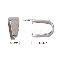 Tarnish Resistant 201 Stainless Steel Pinch Bails&nbsp;X-STAS-Q006-1