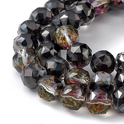 Transparent Electroplate Glass Beads Strands&nbsp;EGLA-F154-HP02