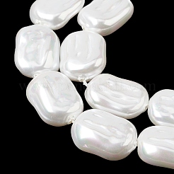 Electroplate Opaque Glass Imitation Pearl Beads Strands&nbsp;EGLA-H113-01A