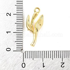 Brass Pave Clear Cubic Zirconia Pendants&nbsp;LS-KK-Z051-02G-01