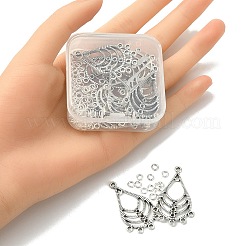 20Pcs Tibetan Style Alloy Rhinestone Connector Settings&nbsp;FIND-YW0003-27