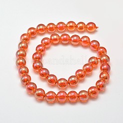 Electroplated Synthetic Quartz Bead Strands&nbsp;EGLA-J061-3mm-M