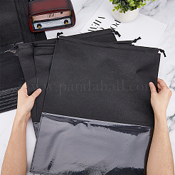 Non-woven Fabric Shoes Storage Bags with Visible Window&nbsp;ABAG-WH0045-13A
