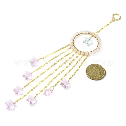Glass Star Pendant Decorations&nbsp;HJEW-JM01113-02