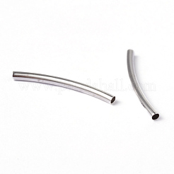 Brass Curved Tube Beads&nbsp;X-EC297-S