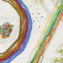 16 Strands 16 Colors Glass Beads Strands&nbsp;EGLA-PA0001-34C