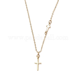 Cross 304 Stainless Steel Pendant Necklaces&nbsp;NJEW-JN05200-01