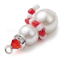 Shell Pearl & Glass Seed Beaded Pendants&nbsp;PALLOY-TA00167