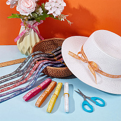 40 Yards 10 Colors Polyester Ribbons&nbsp;SRIB-ME0001-08