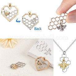 Alloy Filigree Joiners Links & Pendants&nbsp;PALLOY-SC0002-29