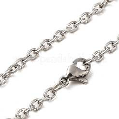 202 Stainless Steel Cable Chain Necklaces&nbsp;STAS-A100-11P