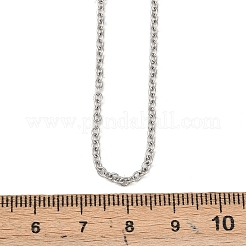 Tarnish Resistant Unisex Classic Plain 304 Stainless Steel Mens Womens Cable Chain Necklaces&nbsp;STAS-O037-83P