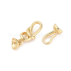 Brass Hook and S-Hook Clasps&nbsp;KK-U043-19G