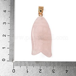 Natural Rose Quartz & Synthetic Turquoise Carved Pendants&nbsp;X-G-Z084-01G-02