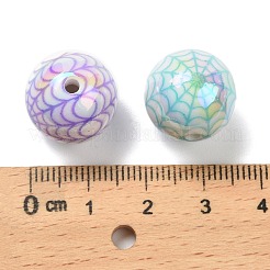 Halloween UV Plating Opaque Acrylic Beads&nbsp;OACR-B035-04