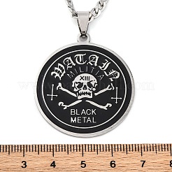 201 Stainless Steel Pendant Necklaces&nbsp;NJEW-C066-05P