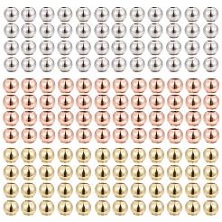 150Pcs 3 Colors Round Brass Spacer Beads Set&nbsp;KK-LS0001-05