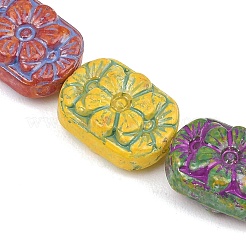 Painted Glass Beads Strands&nbsp;GLAA-F133-07F