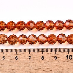 Baking Paint Transparent Glass Beads Strands&nbsp;X-DGLA-A035-T8mm-A04