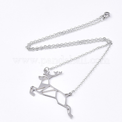 Non-Tarnish 201 Stainless Steel Pendant Necklaces&nbsp;NJEW-T009-JN097-1-40