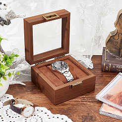 Square Wood Watch Storage Boxes&nbsp;CON-WH0089-36