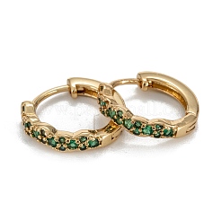 Sparkling Cubic Zirconia Hoop Earrings for Girl Women&nbsp;EJEW-H126-28G