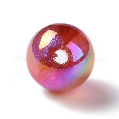 UV Plating Rainbow Iridescent Acrylic Beads&nbsp;OACR-C010-14D