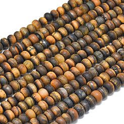 Natural Tiger Eye Beads Strands&nbsp;G-P575-A05-6x4mm-01
