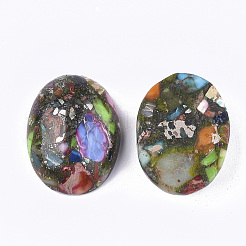 Synthetic Gold Line Regalite/Imperial Jasper/Sea Sediment Jasper Cabochons&nbsp;G-S329-079D