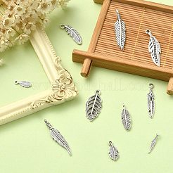 100Pcs 10 Styles Tibetan Style Alloy Pendants&nbsp;TIBEP-CJ0002-99