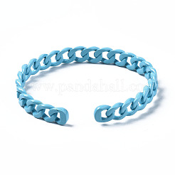 Spray Painted Brass Cuff Bangles&nbsp;BJEW-Q700-001D