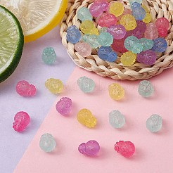 Transparent Frosted Acrylic Beads&nbsp;MACR-YW0002-13