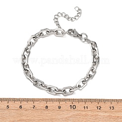 304 Stainless Steel Oval Link Chain Bracelets for Women&nbsp;BJEW-F529-03P