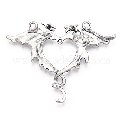 Tibetan Style Alloy Dragon Big Pendants&nbsp;PALLOY-D027-02AS