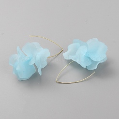 Acrylic Flower Dangle Earrings&nbsp;EJEW-WH0009-30F