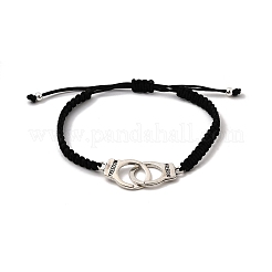 Alloy Handcuff with Freedom Link Bracelets&nbsp;BJEW-JB12057