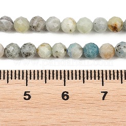 Natural Blue Azurite in Calcite Beads Strands&nbsp;LS-G-P618-4mm-01