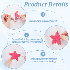 24Pcs 12 Styles Embroidery Cloth Iron On/Sew On Patches with Paillette&nbsp;DIY-FG0006-22