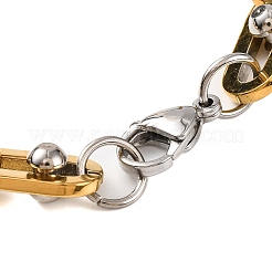 201 Stainless Steel Oval Link Chain Bracelets&nbsp;BJEW-B078-117A