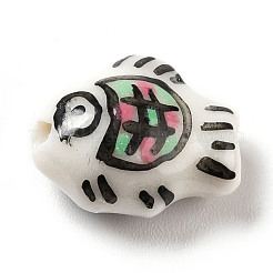 Handmade Printed Porcelain Beads&nbsp;PORC-F005-03A