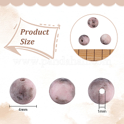 Natural Pink Zebra Jasper Beads&nbsp;G-OC0001-22-4mm