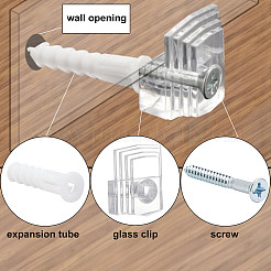 64Sets Plastic Mirror Hanging Kit&nbsp;DIY-CA0003-74