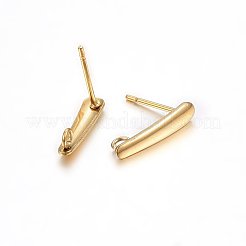 Ion Plating(IP) 304 Stainless Steel Stud Earring Findings&nbsp;LS-STAS-H467-05G