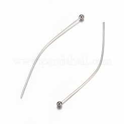 Non-Tarnish 304 Stainless Steel Ball Head Pins&nbsp;S-STAS-O105-04-0.6x40