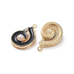Brass Enamel Pendants&nbsp;KK-I661-01G-B