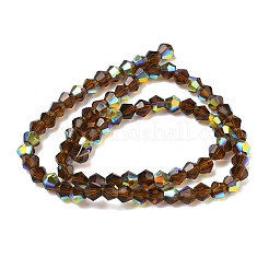 Electroplate Transparent Glass Beads Strands&nbsp;EGLA-K015-18V