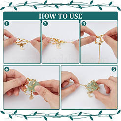 3Pcs Brass Cable Chains Macrame Pouch Necklaces&nbsp;NJEW-WR00006
